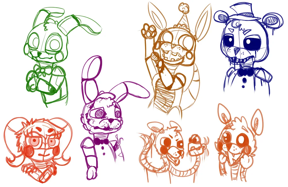 Monty FNAF 9 drawing