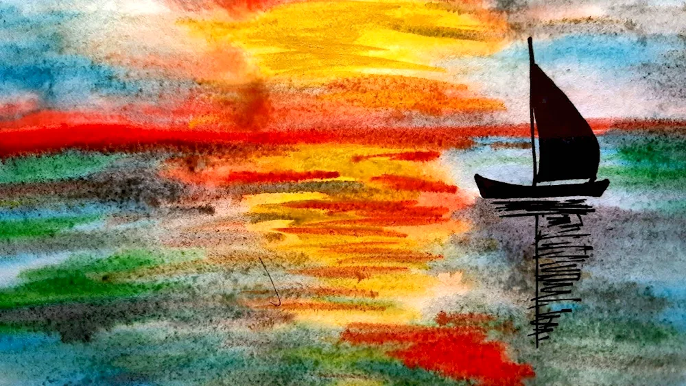 Gouache paintings