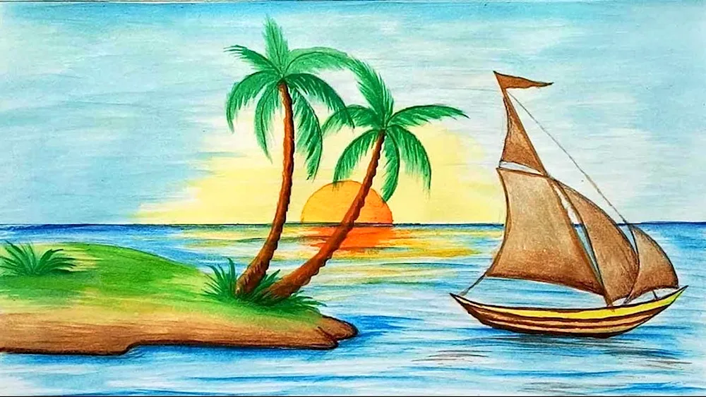 Sea drawing