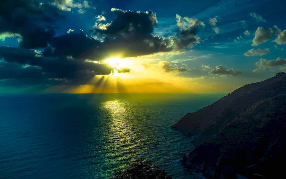 Sunset in the mountains