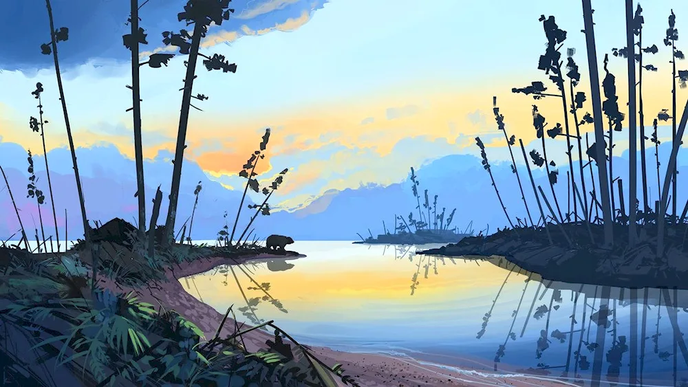 Landscape drawing