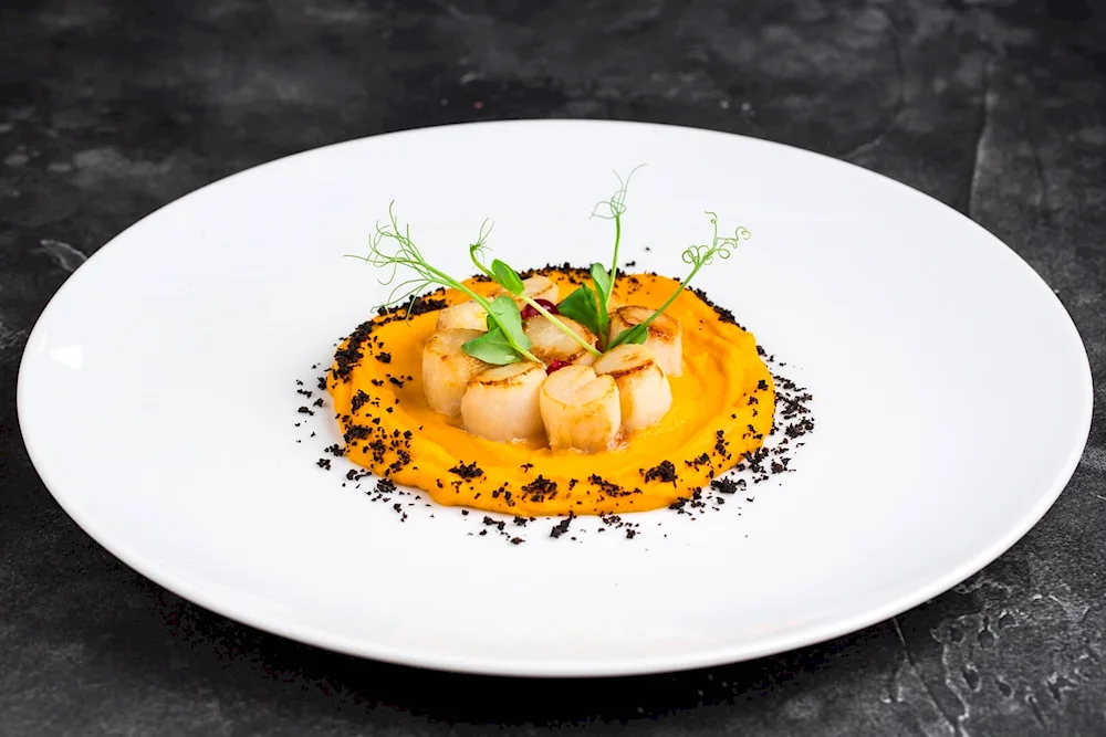 Scallops with mashed potatoes