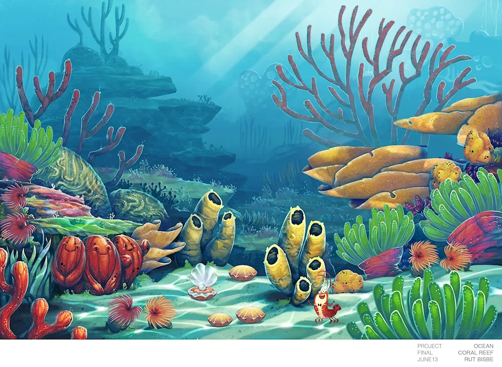 Ocean underwater world for kids