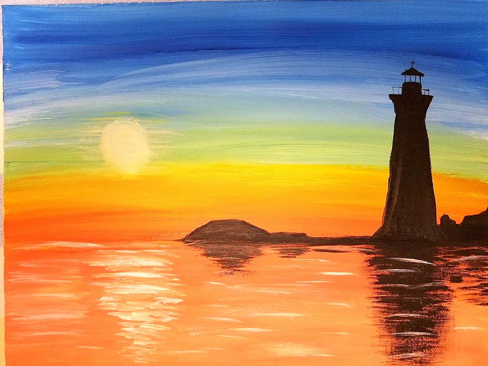 Sunset at sea
