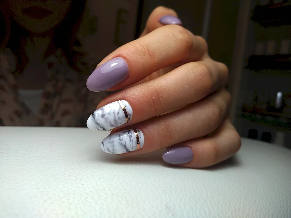 Marble on nails