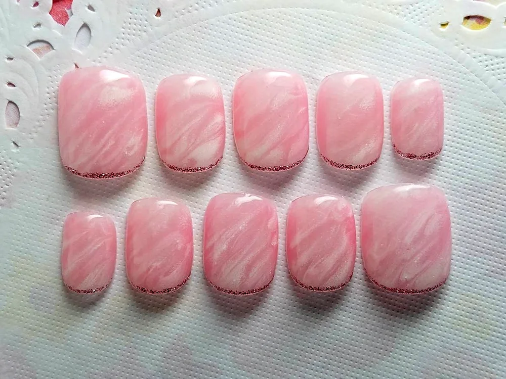 Nude manicure 2022 marble