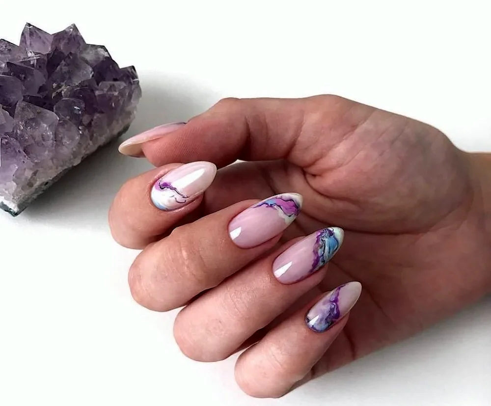 Marble on nails