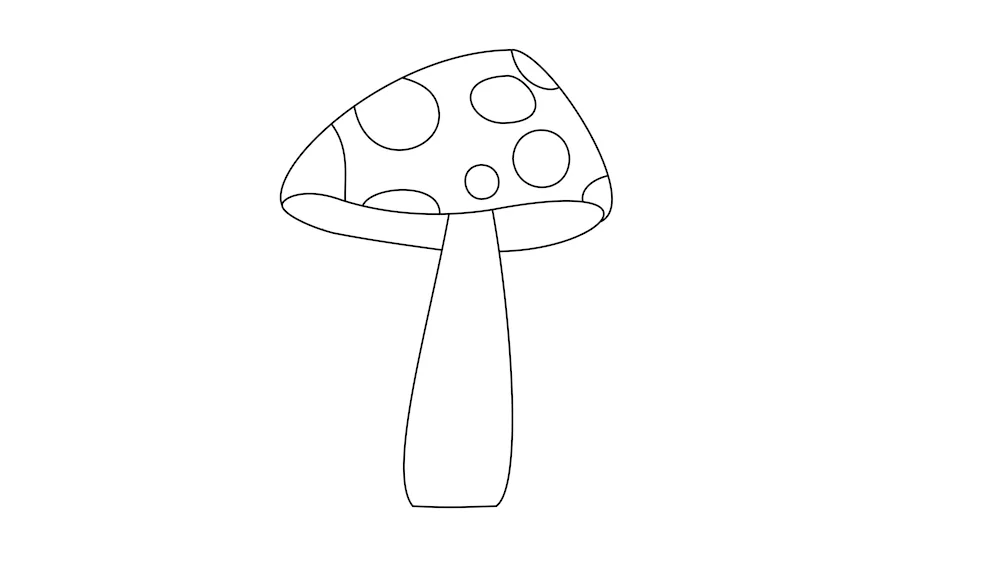 Fly mushroom drawing