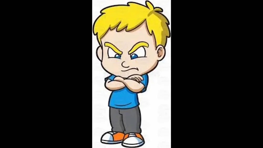 A cartoon character running