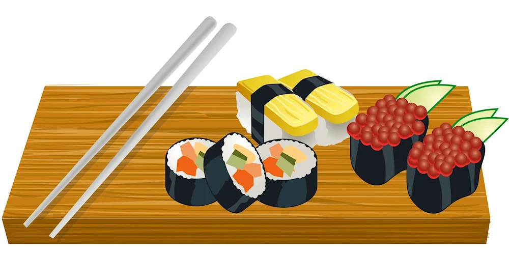 Sushi cartoon rolls
