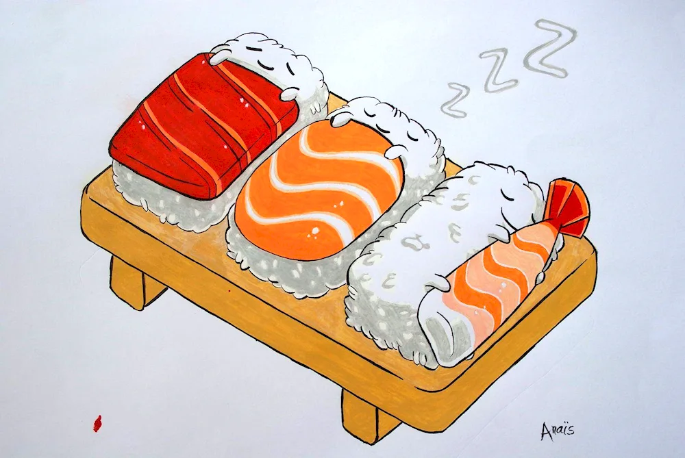 Sushi drawing