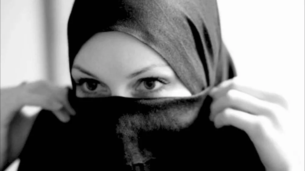 Muslim niqab burqa.