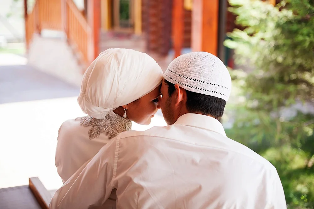 Muslim woman with her husband