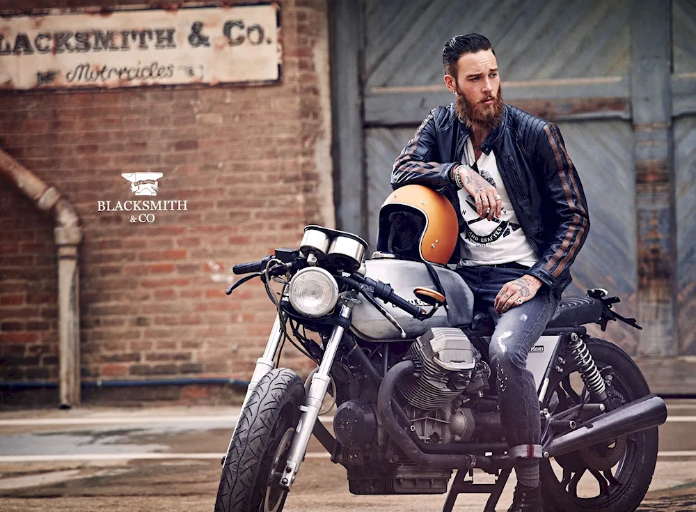A man on a motorbike