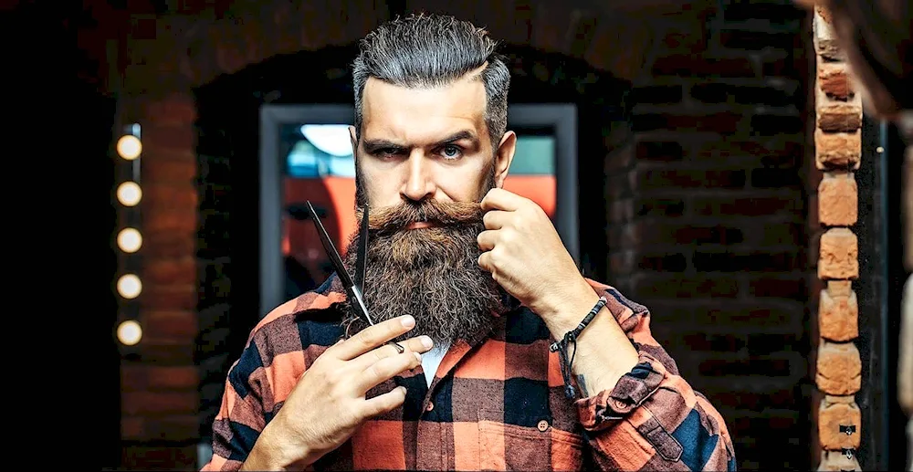 Man with a beard barber