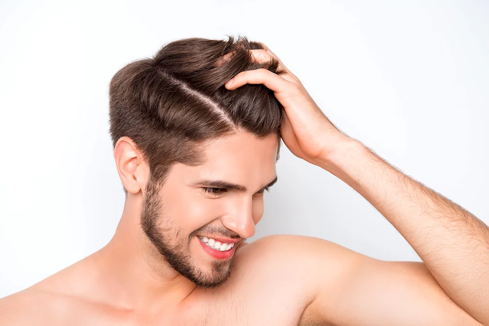 Man with beautiful hair