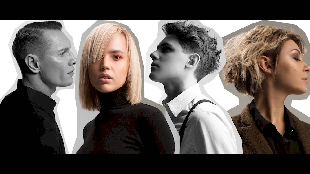 Men's and women's haircuts