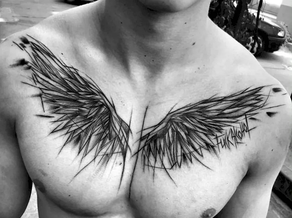 Chest tattoo