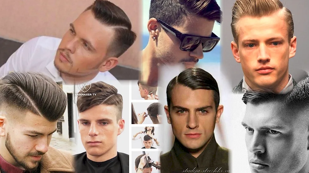 Men's haircuts with side parting