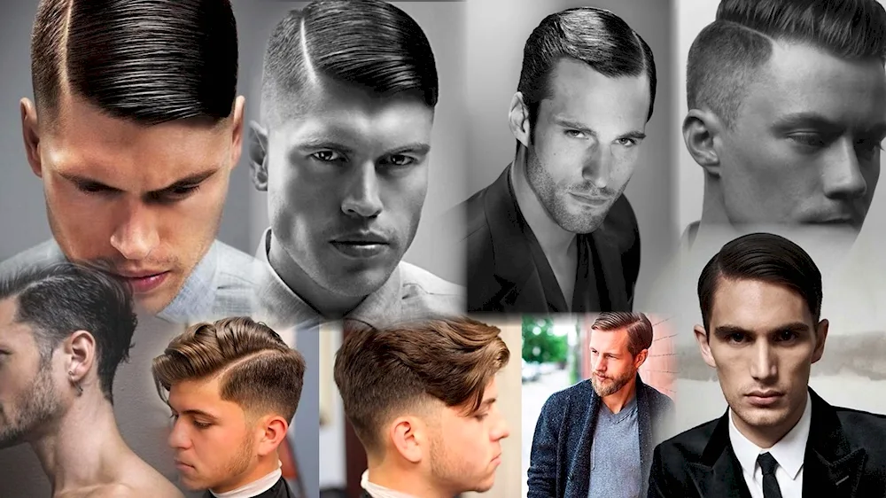 Men's hairstyles with parting on the side