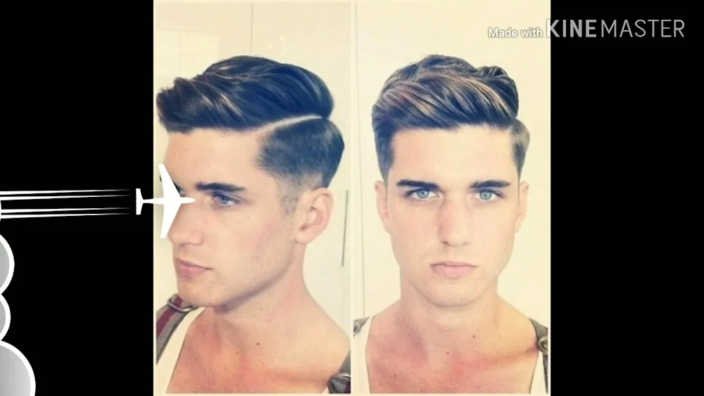Men's hairstyles with a slicked-back look