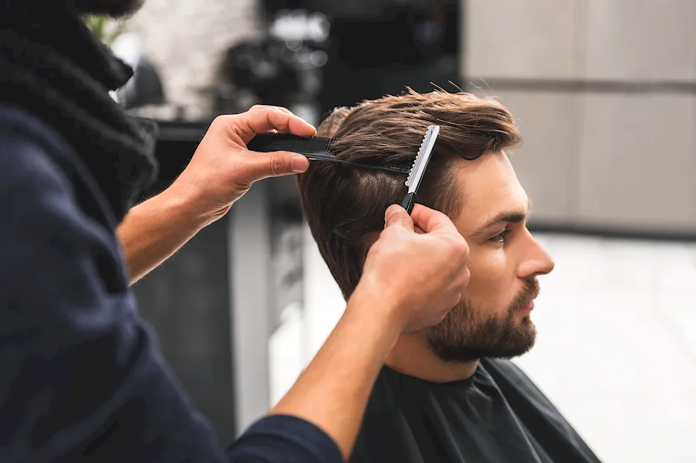 Men's barber haircuts beard and barbershop barber