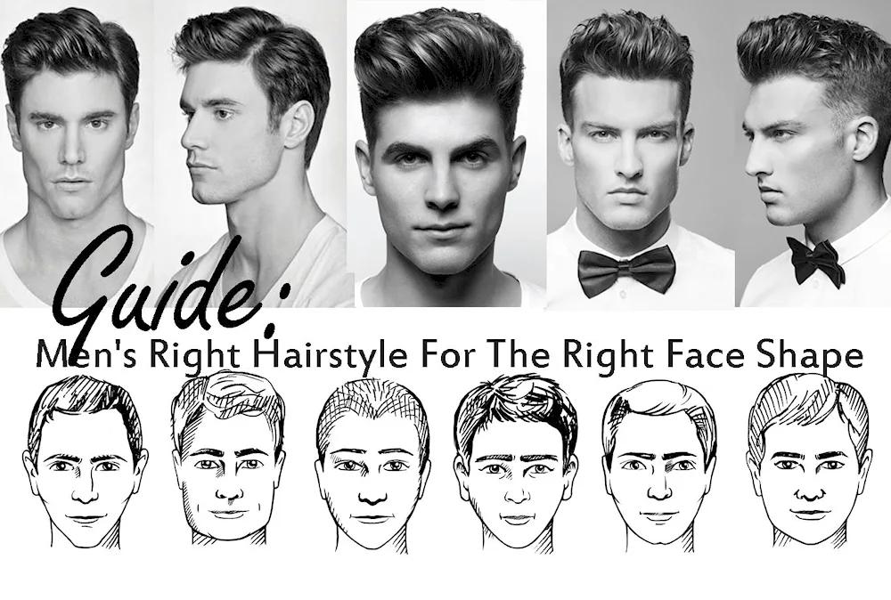 Men's haircuts by face type