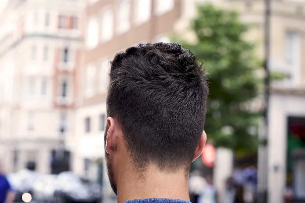 Fade half-box haircut