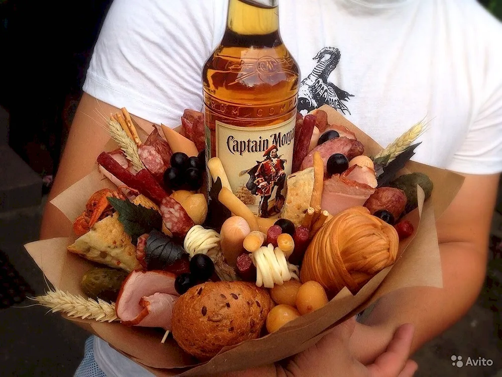 Fruit and wine basket