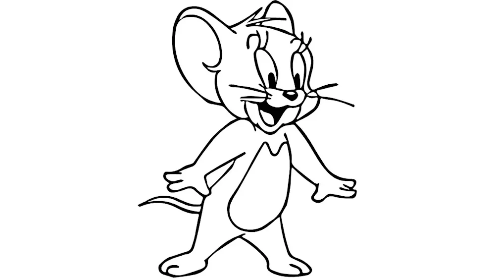 Jerry the mouse colouring in