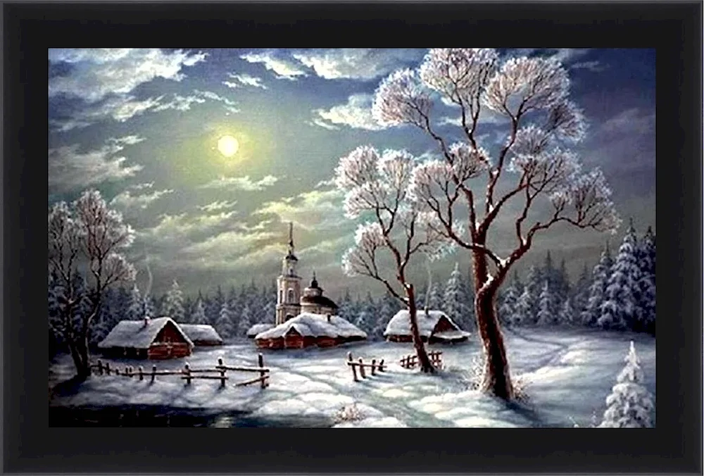 Winter landscape actril