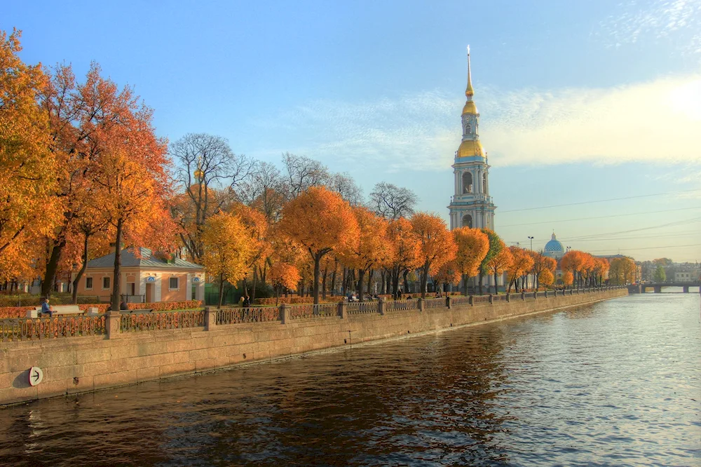 The Karpovka River Embankment St. Petersburg Autumn