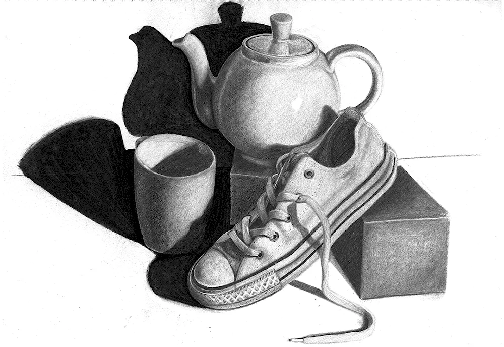 Pencil still lifes Yuri Kushevsky
