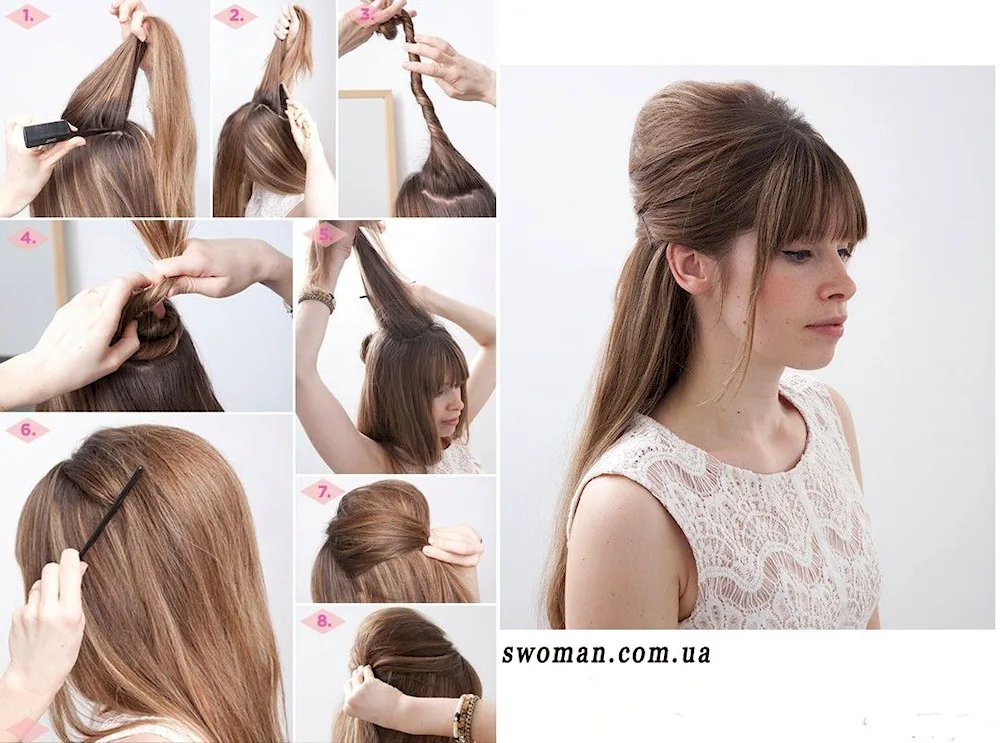 Uncomplicated hairstyles for medium hair