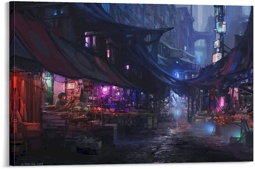 Night City Cyberpunk 2077 slum