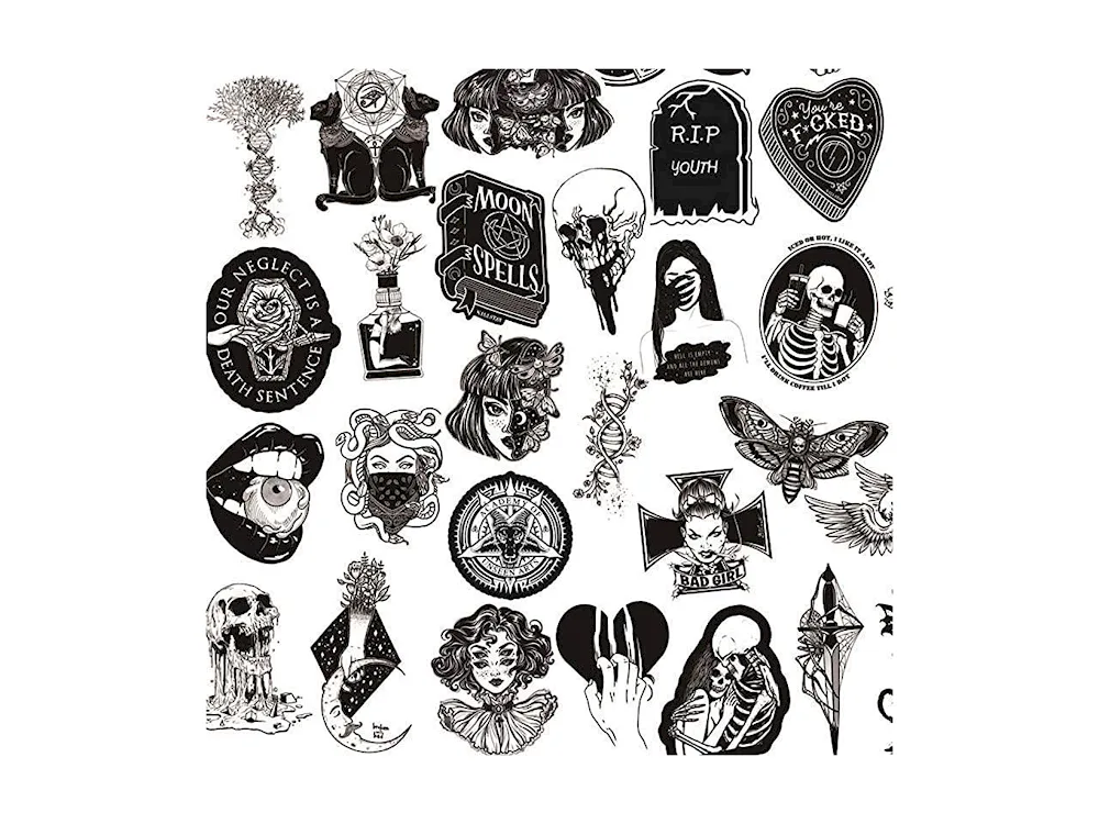 Stickers black and white