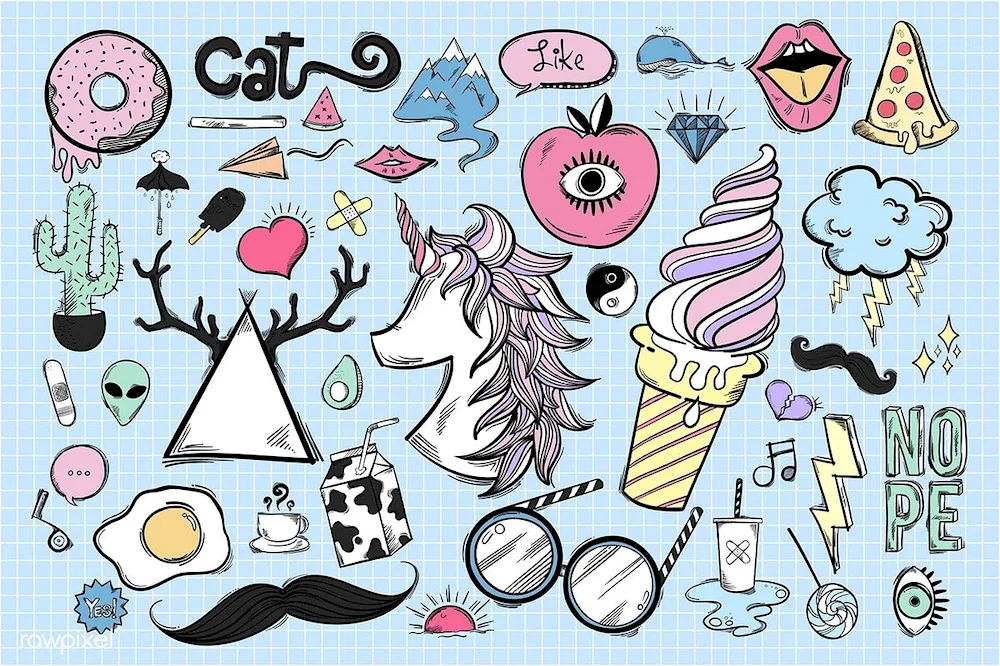 Funny colouring stickers