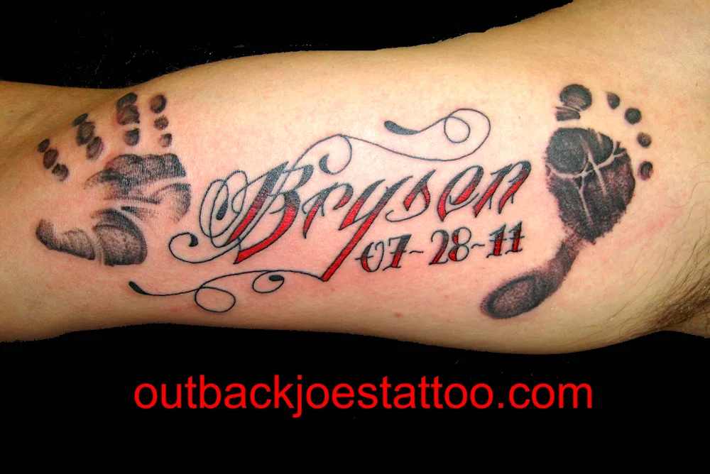 Children's birthdate tattoos