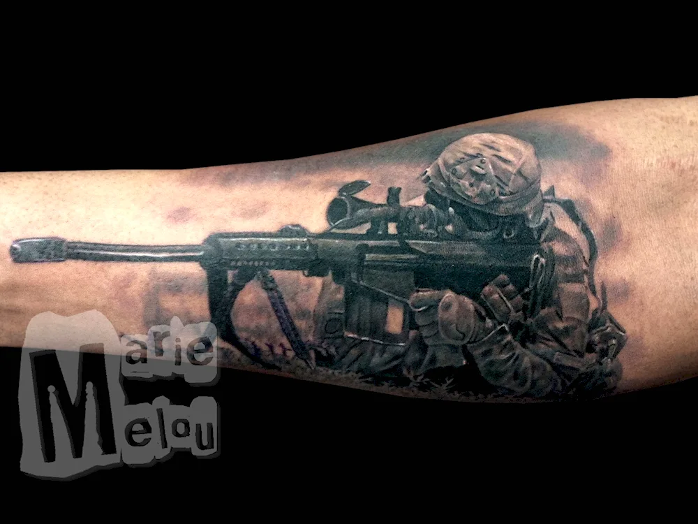 Sniper tattoos