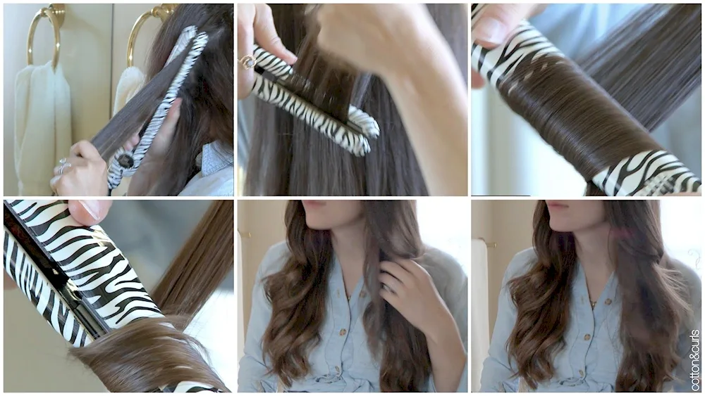 Curling with a flat iron