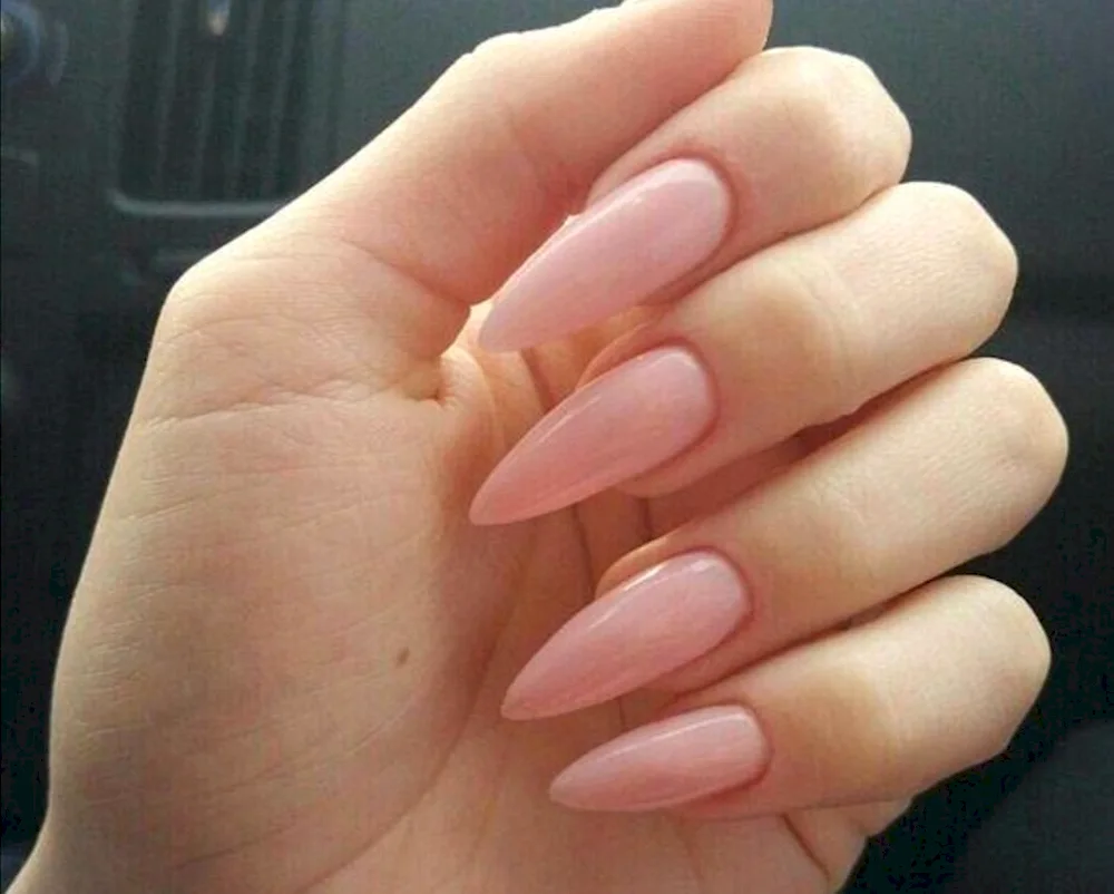 Nude manicure 2022 almond