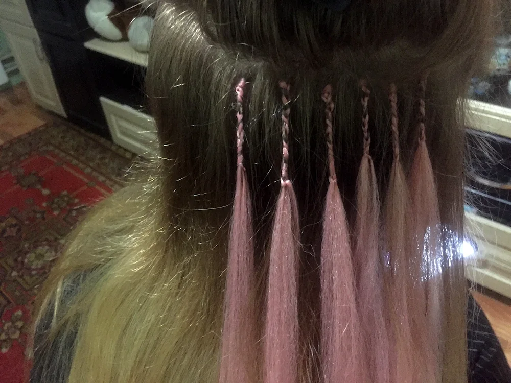 Afro hair extensions on plaits