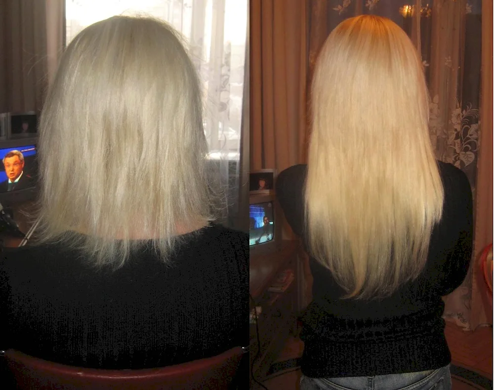 Densifying hair with bob extensions