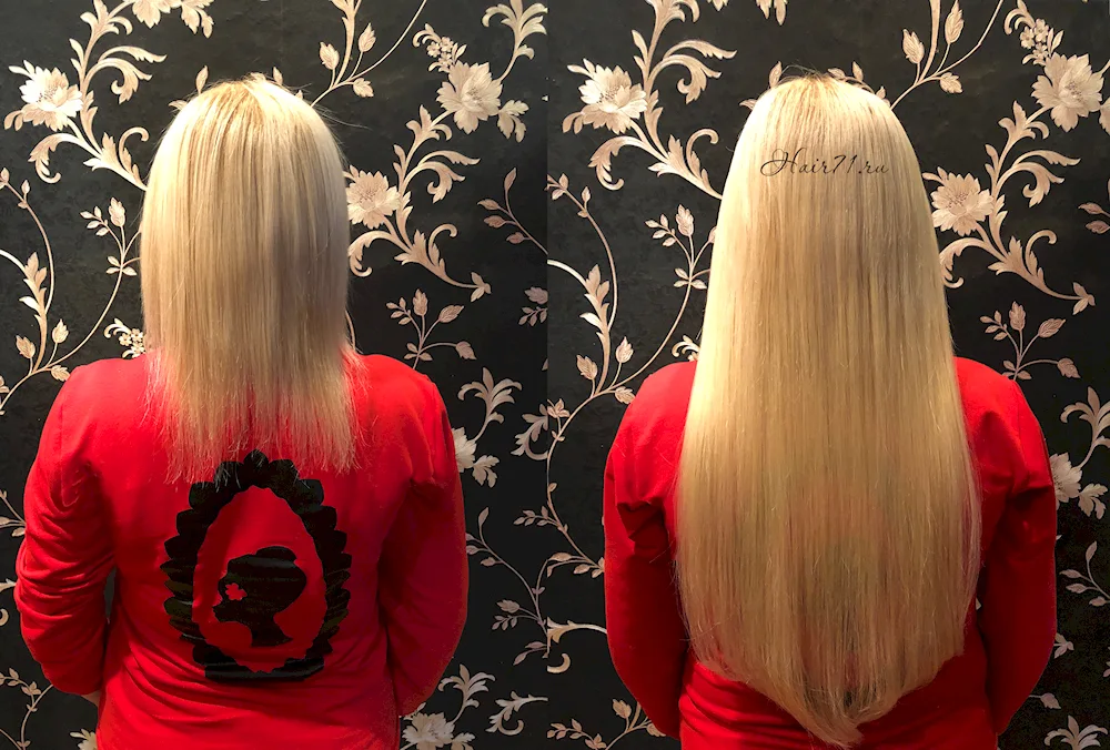 Lady Gaga with long hair extensions