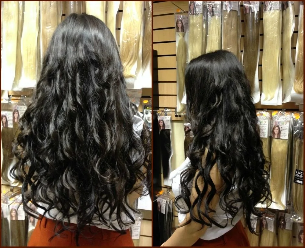 Curly hair extensions