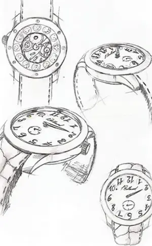 Draw a wristwatch