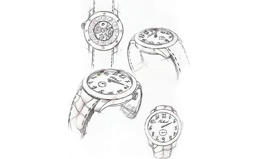 Draw a wristwatch