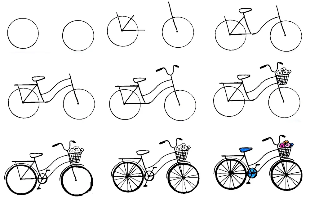 Draw a bicycle