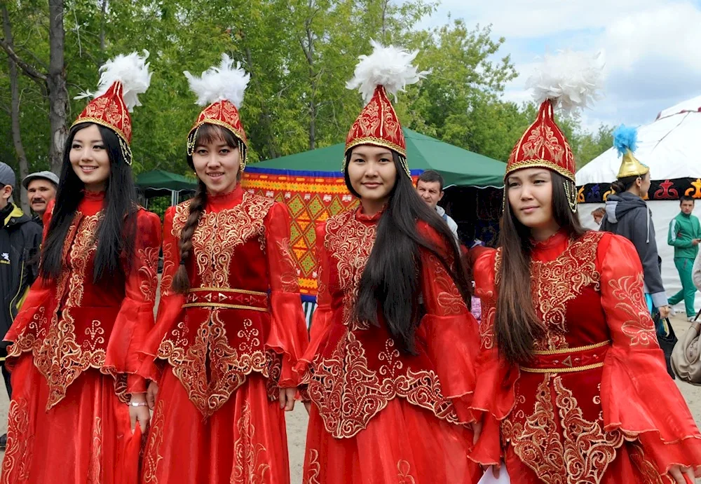 People Russian Nogai national costume