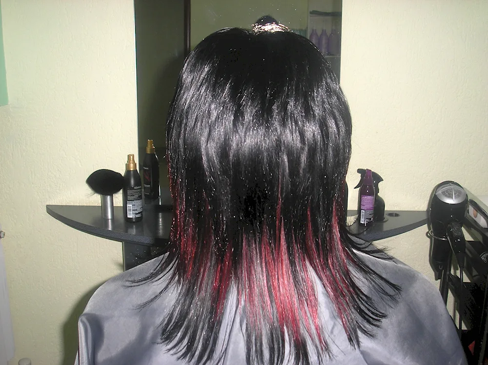 Red hair extensions
